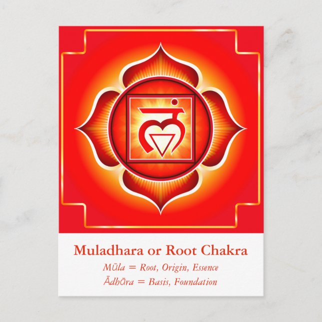 Muladhara or Root Chakra Postcard (Front)