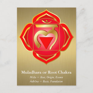 Muladhara or Root Chakra Postcard