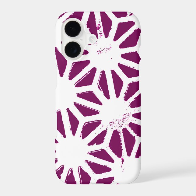 Mulberry and white geometric pattern (Back)