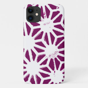 Mulberry and white geometric pattern Case-Mate iPhone case