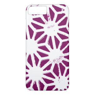 Mulberry and white geometric pattern Case-Mate iPhone case
