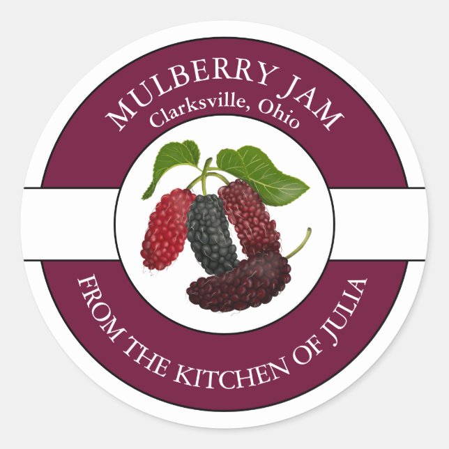 Mulberry Jam Label  (Front)