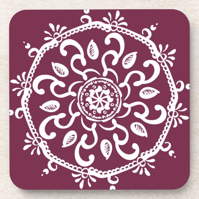Mulberry Mandala Coaster (Front)