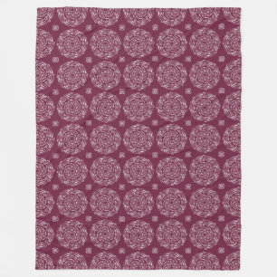 Mulberry Mandala Fleece Blanket