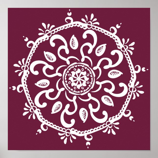 Mulberry Mandala Poster (Front)