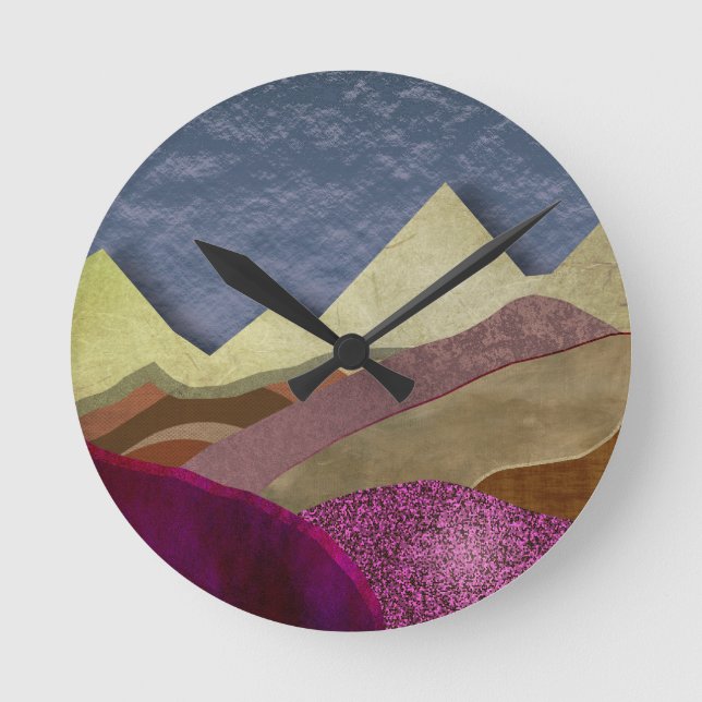 Mulberry Mountains Round Clock (Front)