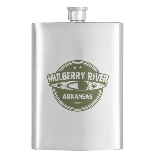 Mulberry River, Arkansas Hip Flask (Front)