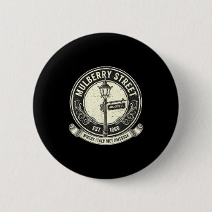 Mulberry Street Vintage New York Retro Little Ital 6 Cm Round Badge