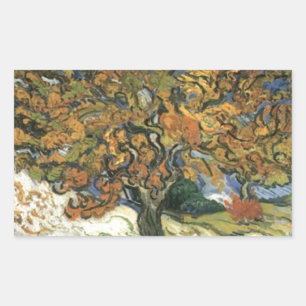 Mulberry Tree by van Gogh Rectangular Sticker