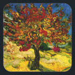 Mulberry Tree Van Gogh Fine Art Square Sticker<br><div class="desc">Mulberry Tree, Vincent van Gogh, Saint-Rémy, October 1889. Oil on canvas, 54 x 65 cm. Pasadena, Norton Simon Museum of Art. F 637, JH 1796 Vincent Willem van Gogh (30 March 1853 – 29 July 1890) was a Dutch Post-Impressionist artist. Some of his paintings are now among the world's best...</div>