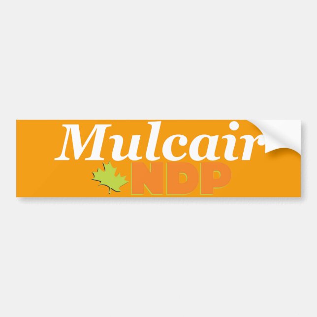 Mulcair NDP Bumper Sticker (Front)