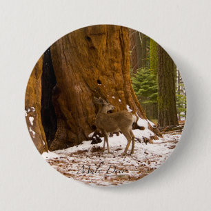 Mule Deer 7.5 Cm Round Badge