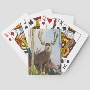 “Mule Deer Buck and Doe” by W Herbert Dunton Playing Cards