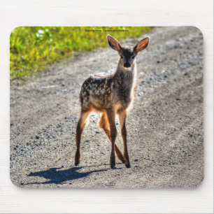 Mule Deer Fawn Baby Animal Wildlife Photo Mouse Pad