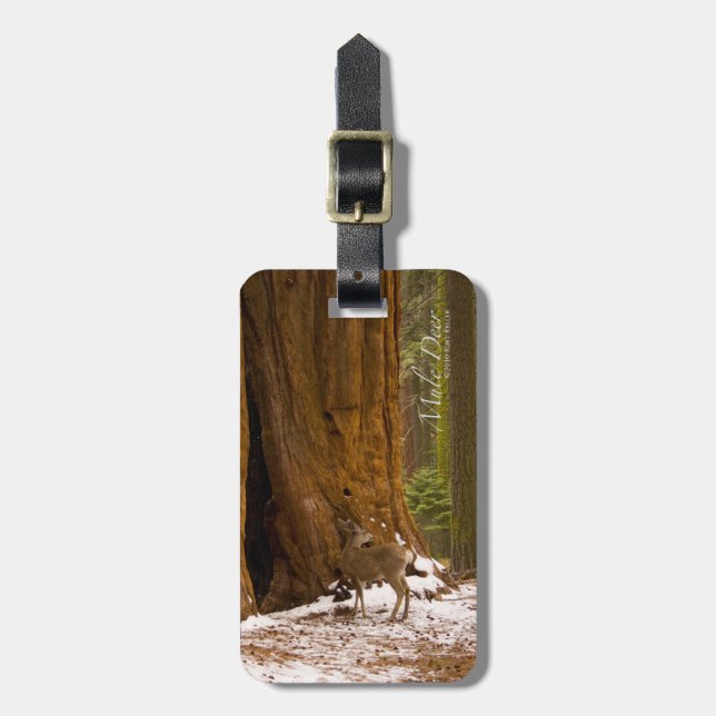 Mule Deer Luggage Tag (Front Vertical)