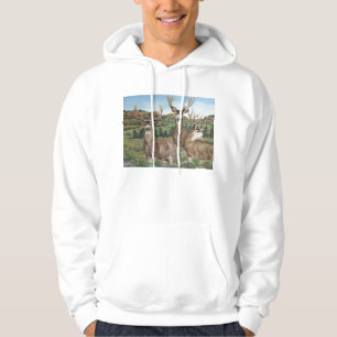 Mule Deer Wildlife Art Hoodie