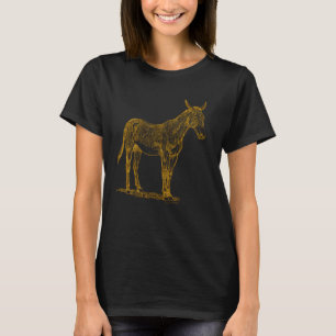 Mule For Women Girl Donkey Horse Hybrid T-Shirt