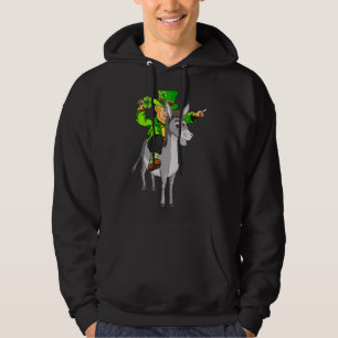 Mule   Leprechaun Riding Mule St Patrick's Day Hoodie