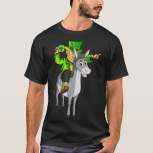 Mule   Leprechaun Riding Mule St Patrick's Day T-Shirt