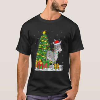 Mule Lover Xmas Family Matching Santa Mule Christm T-Shirt