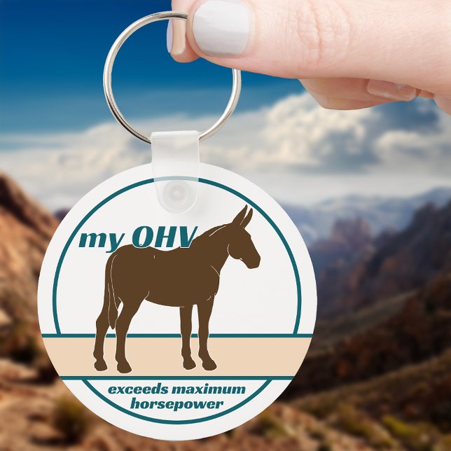 Mule Power OHV Maximum Horsepower Metal Keychain (Mule Power OHV Maximum Horsepower Personalized Metal Keychain)