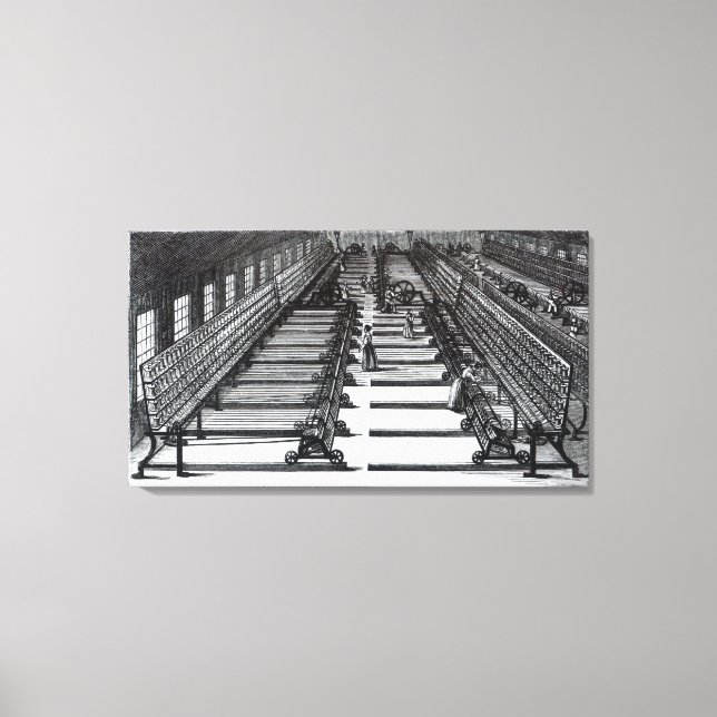 Mule Spinning Canvas Print (Front)