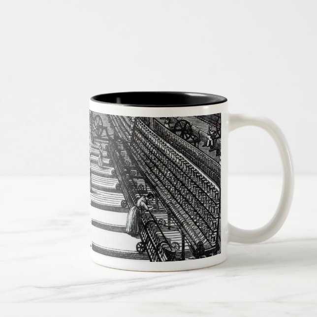 Mule Spinning Two-Tone Coffee Mug (Right)