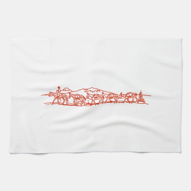 Mule Train Tea Towel (Horizontal)