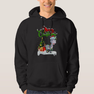 Mule Xmas Decorations Santa Mule Christmas Hoodie