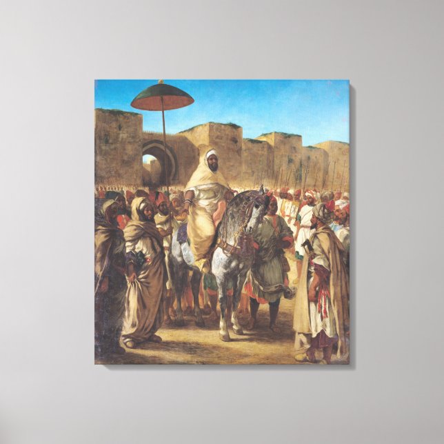 Muley Abd-ar-Rhaman , The Sultan of Morocco Canvas Print (Front)