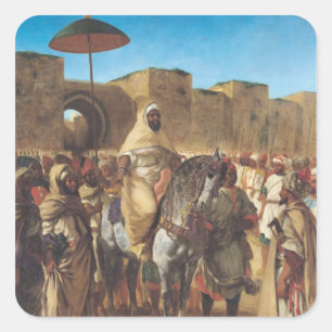 Muley Abd-ar-Rhaman , The Sultan of Morocco Square Sticker