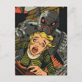 Mulher em fuga postcard