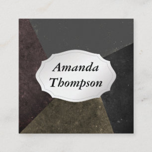 Mulit Faceted Slate Square Business Card