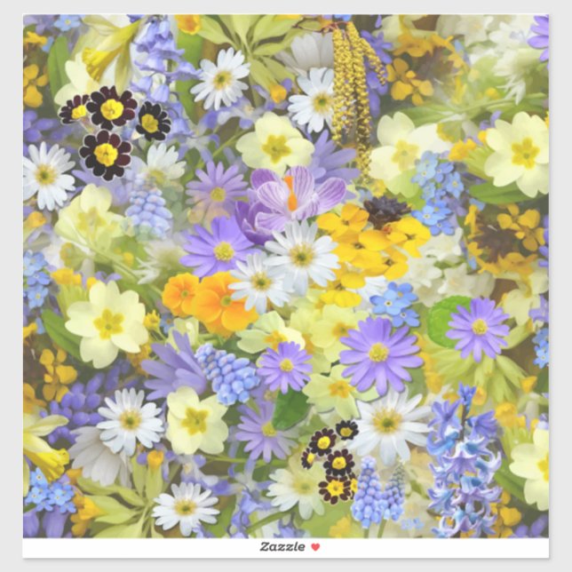 MULITCOLORED FLORAL BACKGROUND PATTERN (Sheet)