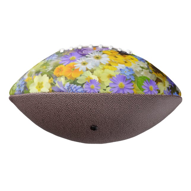 MULITCOLORED FLORAL BACKGROUND PATTERN FOOTBALL (Rotated 270)