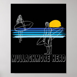 Mullaghmore Head Surfing Beach Surf Guy Girl Poster