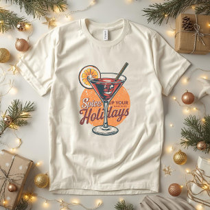 Mulled-tini – Funny Mulled Wine Cocktail Pun Tri-Blend Shirt