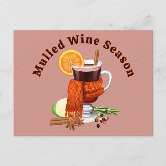 Mulled Wine Season Postcard (Front)