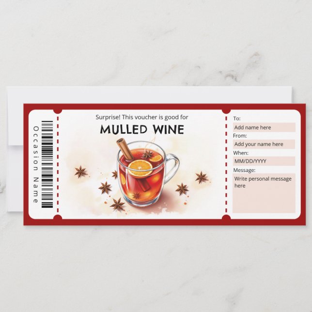 Mulled Wine Voucher Invitation (Front)