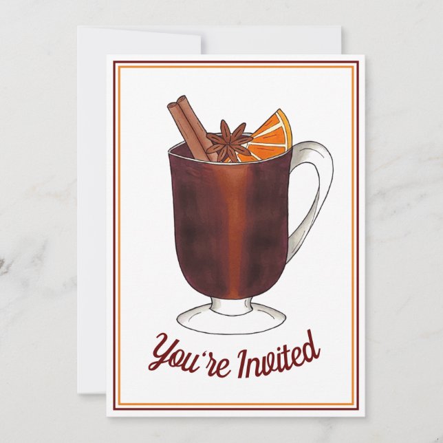 Mulled Wine Welcome Open House Housewarming Party Invitation (Front)