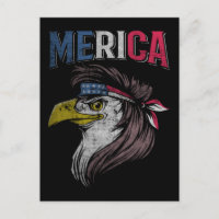 Mullet Eagle American Flag USA Redneck Bird 4th of