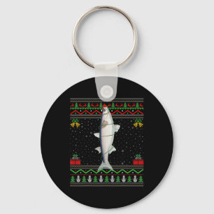 Mullet Fish Lover Matching Ugly Mullet Christmas T Key Ring