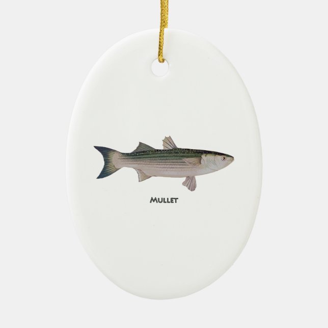 Mullet Logo Ceramic Tree Decoration (Front)