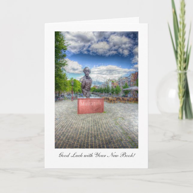 Mulltatuli Statue - Good Luck with your New Book Card (Front)
