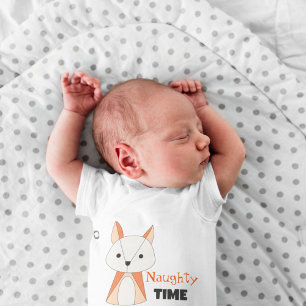 Multcolor Fox Cartoon Baby Bodysuit