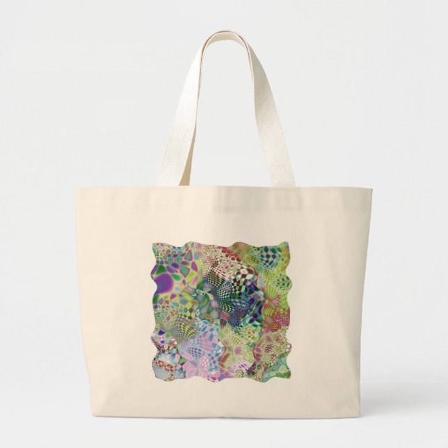 multi abstract design large tote bag (Front)