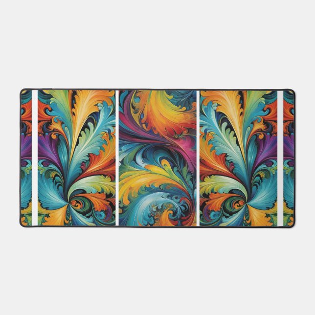 Multi-Abstract Desk Mat (Front)