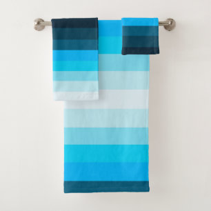 Multi Blues Bath Towel Set
