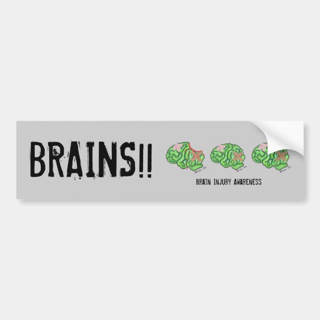 Multi-Brain - Brain Injury Awareness x3 Bumper Sticker (Front)