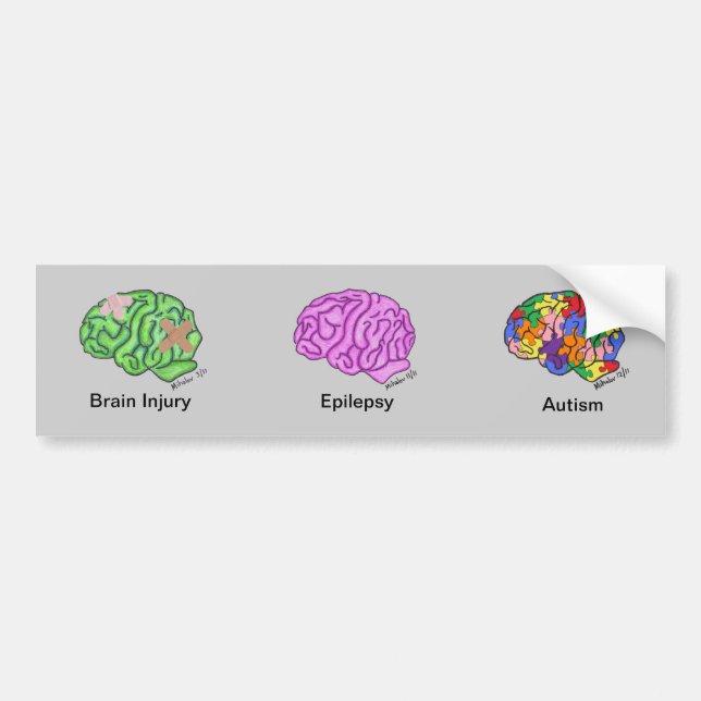 Multi-Brain Bumper Sticker (Front)